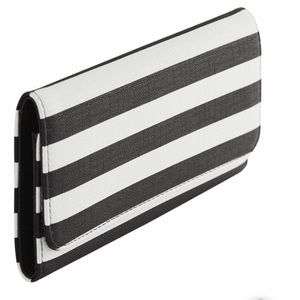 KUT FROM THE KLOTH striped Vegan leather wallet.